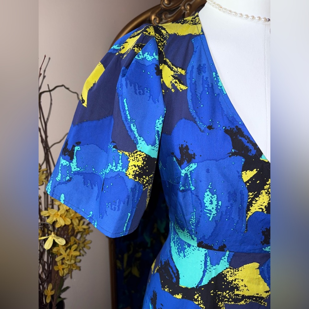 Christopher John Rogers Floral print tiered maxi dress Puff Sleeve Size 6 NWOT - Picture 13 of 16